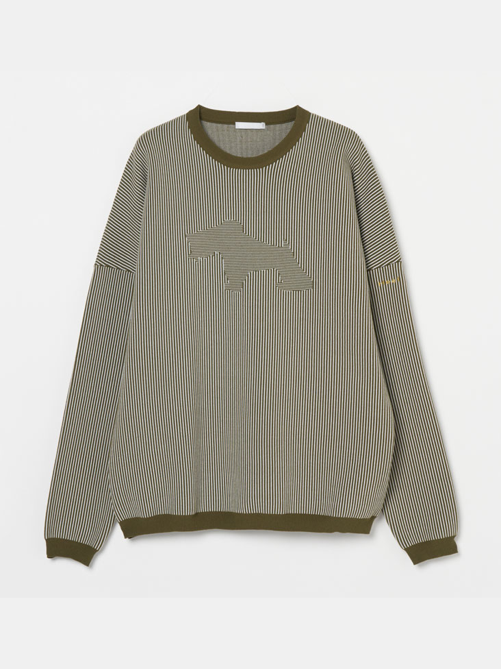 Heal Creek(ヒールクリーク)リラックスフィットストライプ長袖ニット