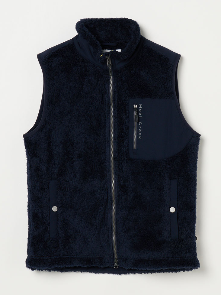 Heal Creek(ヒールクリーク)両面シャギーボアフルジップベスト