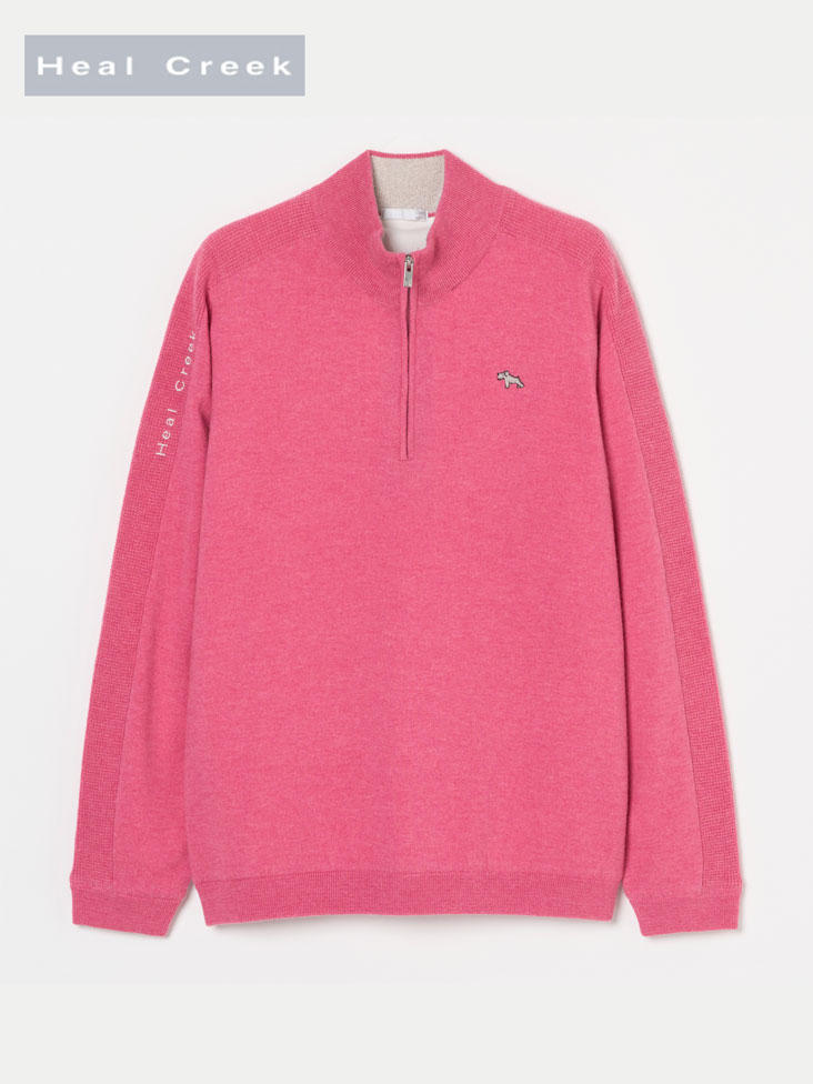 Heal Creek（ヒールクリーク）防風裏地付メリノウール混ハーフジップセーター