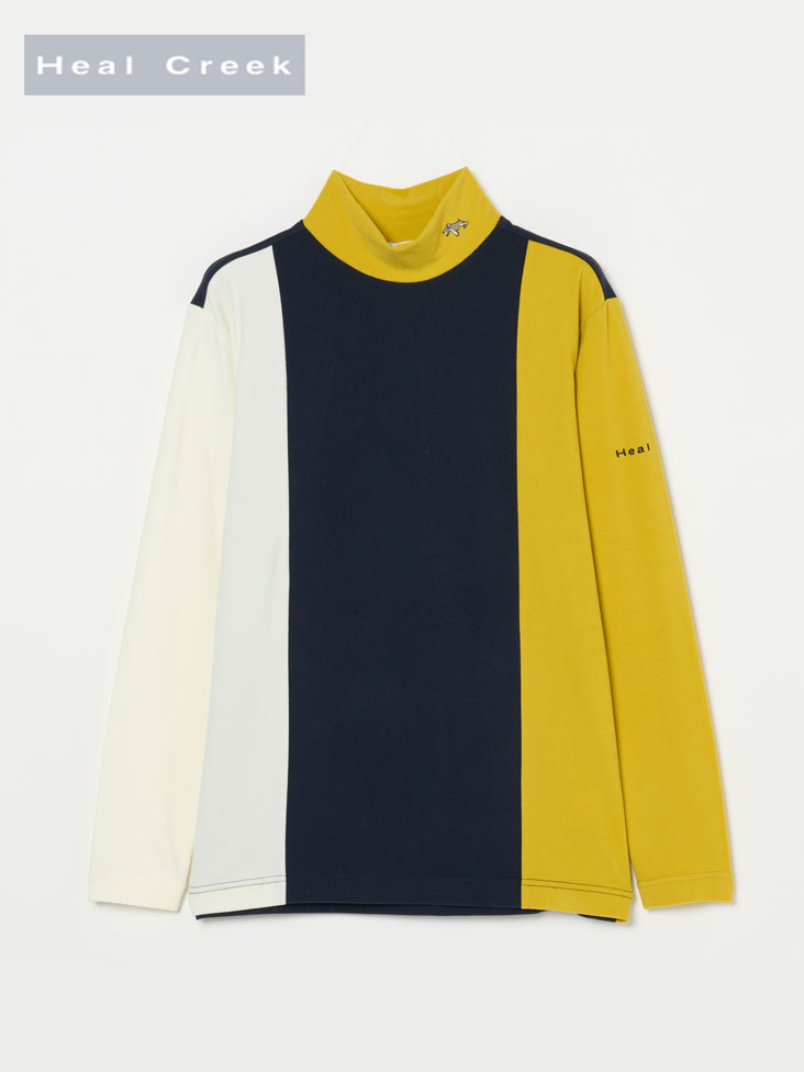 Heal Creek（ヒールクリーク）ミップスウェード切替モックネック長袖シャツ