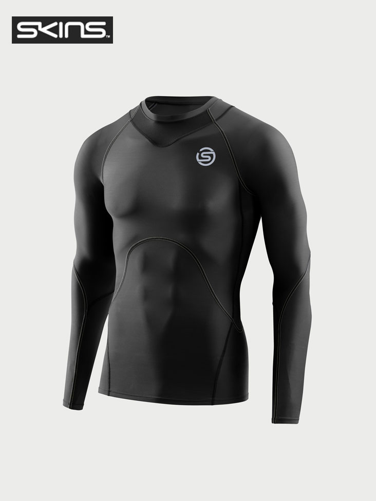 SKINS（スキンズ）SERIES-3 メンズトップスロングスリーブ ブラック