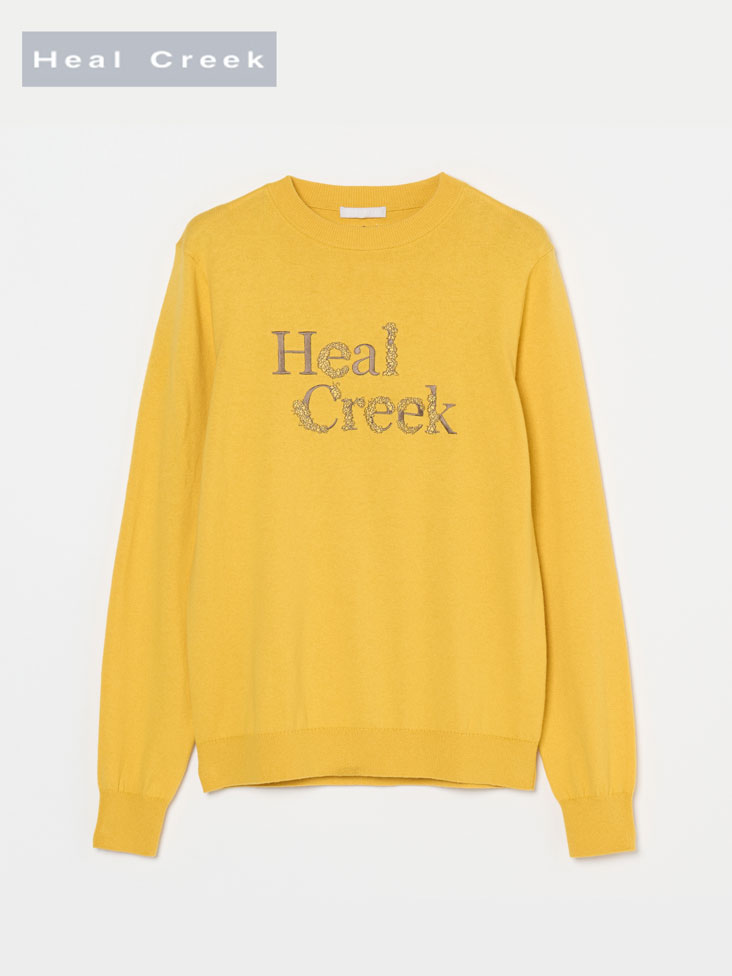 Heal Creek(ヒールクリーク)綿カシミヤクルーネック長袖ニット