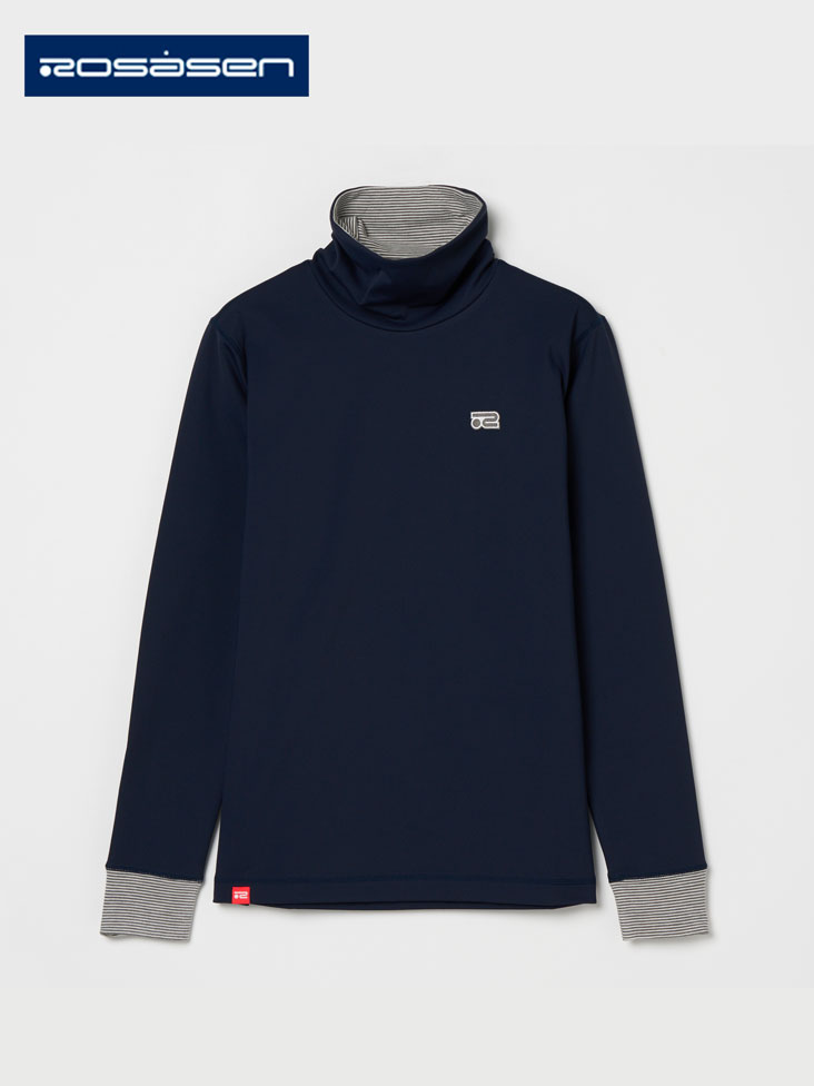 Rosasen(ロサーセン)ストレッチ 防風 ハイネックプルオーバー